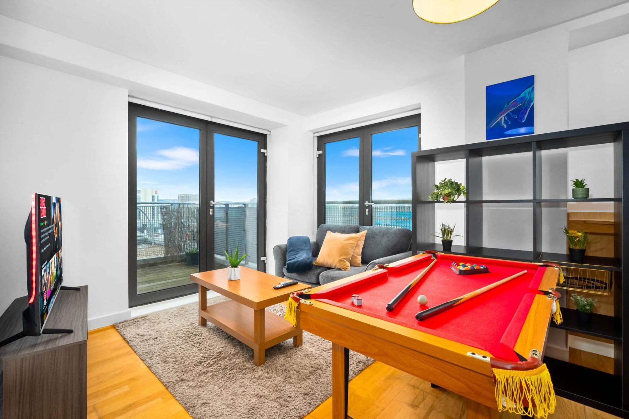 Central Flat Pool Table Balcony Sheffield Extérieur photo